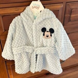 NWT Disney Baby Light Blue Robe 0-12 Months